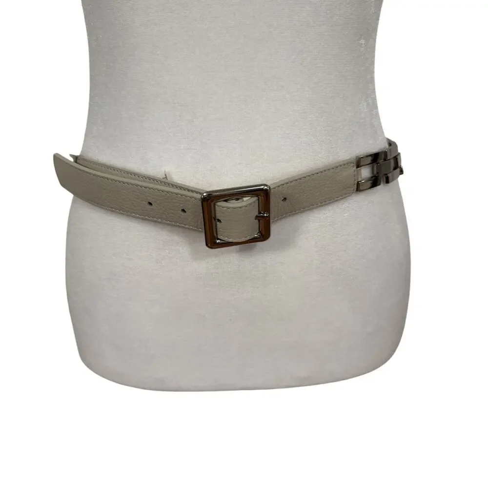 Women’s Talbots Genuine Leather Beige Belt Size 8 Small